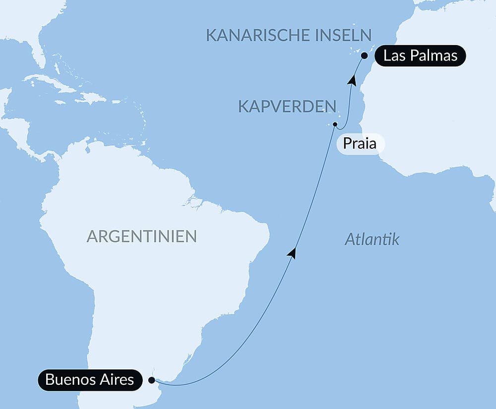 Ozean-Kreuzfahrt: Buenos Aires - Las Palmas de Gran Canaria