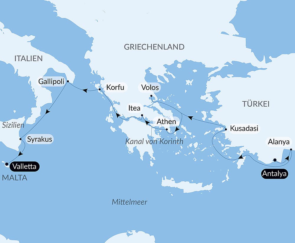 Unterwegs im Mittelmeer auf den Spuren großer Zivilisationen  null