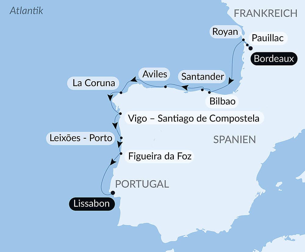 Golf von Biskaya und Iberische Halbinsel null