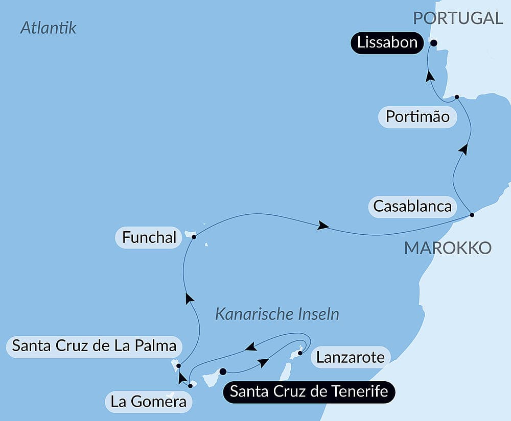 Vulkaninseln und historische Städte im Nordatlantik