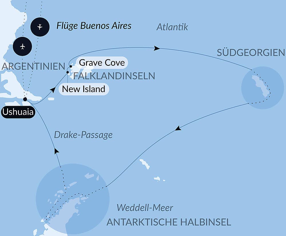 Antarktis, Falklandinseln & Südgeorgien