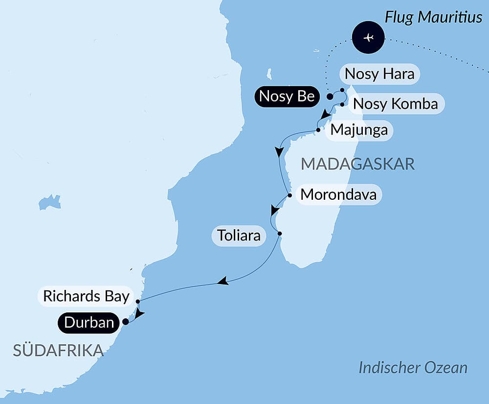 Madagaskar und Südafrika null