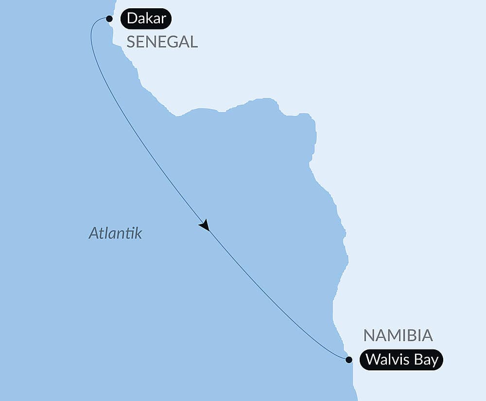 Ozean-Kreuzfahrt: Dakar - Walvis Bay