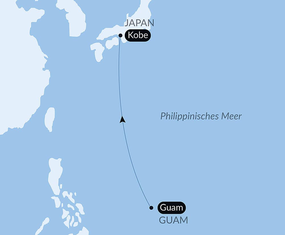 Ozean-Kreuzfahrt: Guam - Kobe