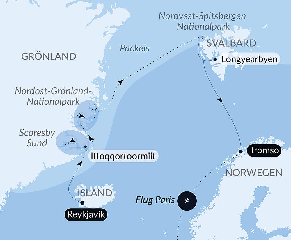 Polar-Abenteuer zwischen Nordost-Grönland und Spitzbergen