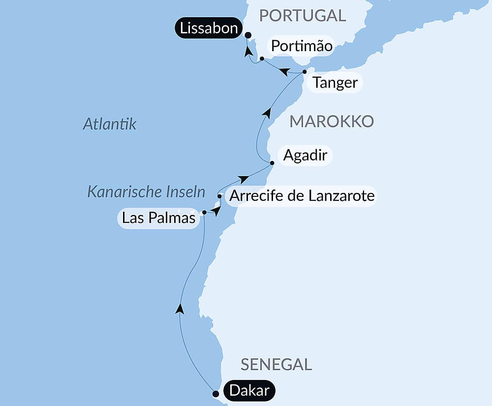 Kanarische Inseln, Marokko und Portugal