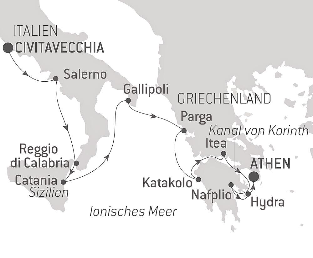 Antike Zivilisationen von Italien bis Griechenland null