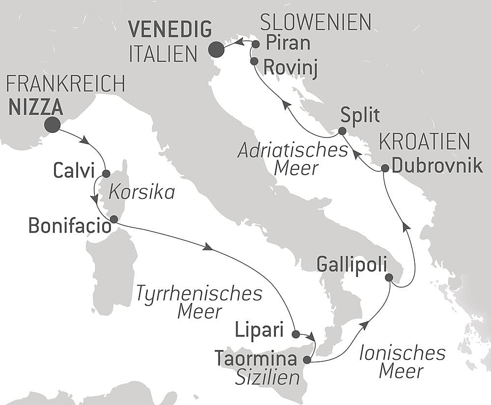 Von Nizza in die Adria null