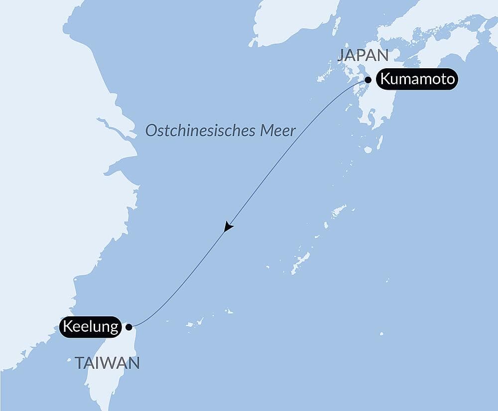 Ozean-Kreuzfahrt: Kumamoto - Keelung