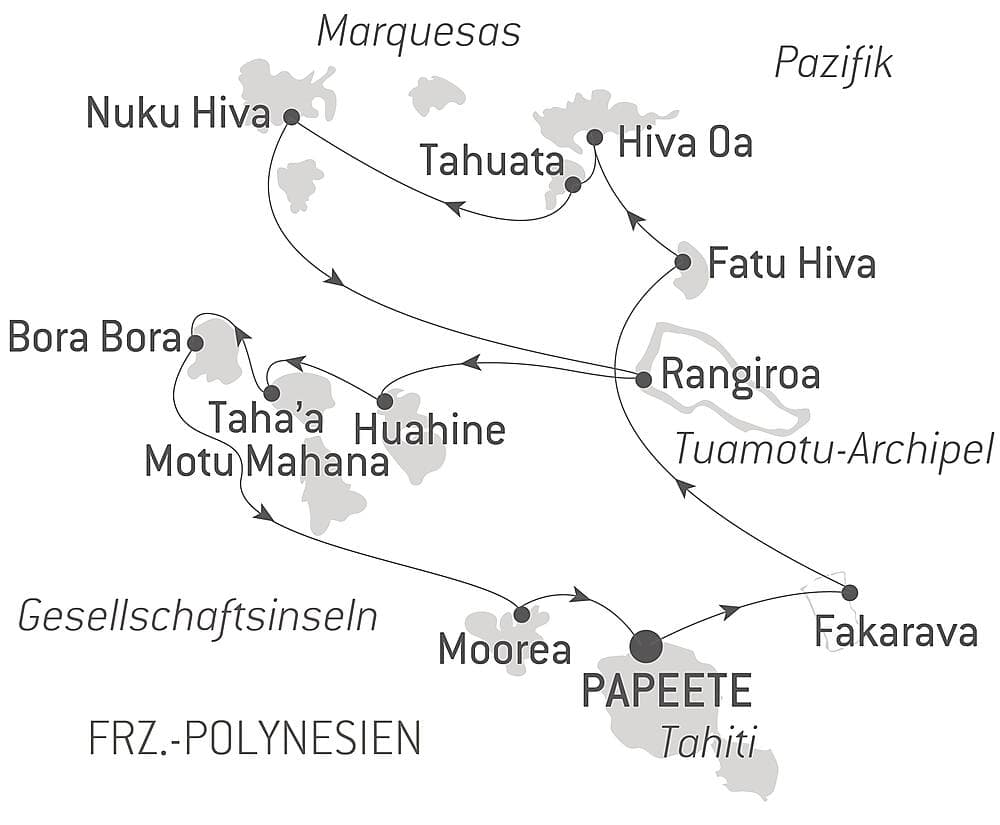 Marquesas, Tuamotu und Gesellschaftsinseln null
