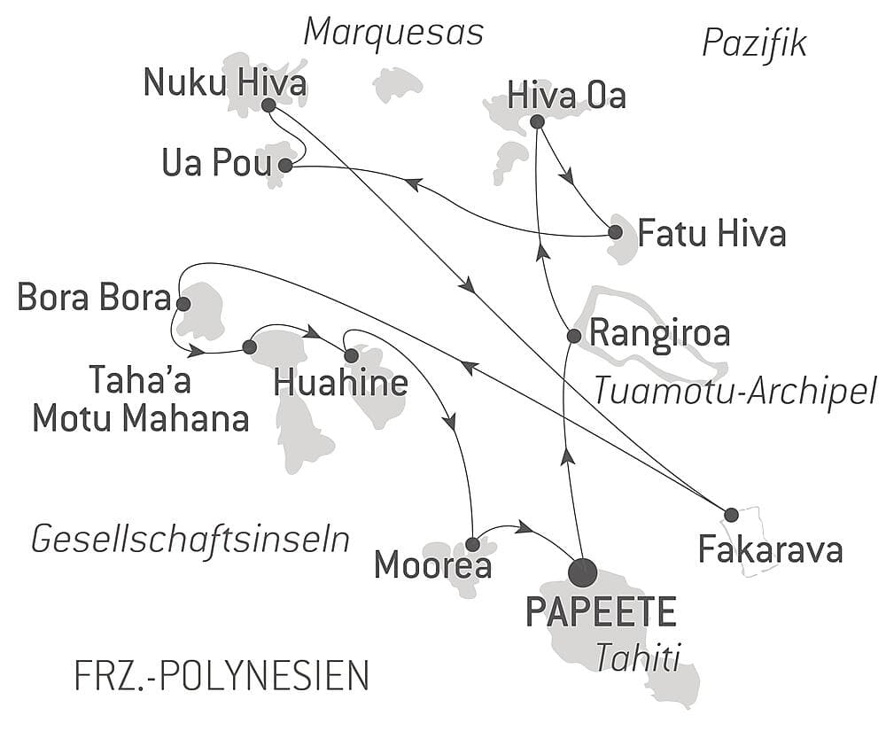 Marquesas, Tuamotu und Gesellschaftsinseln null