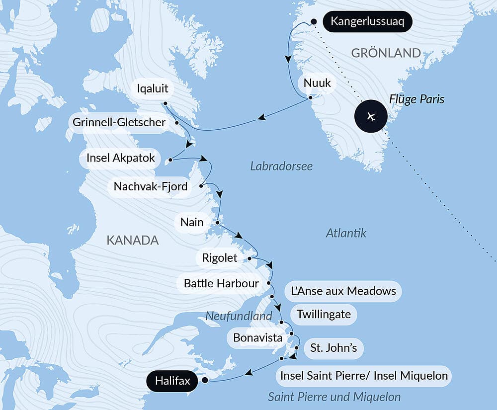 Wilde Küsten von Grönland bis zur Ostküste Kanadas null