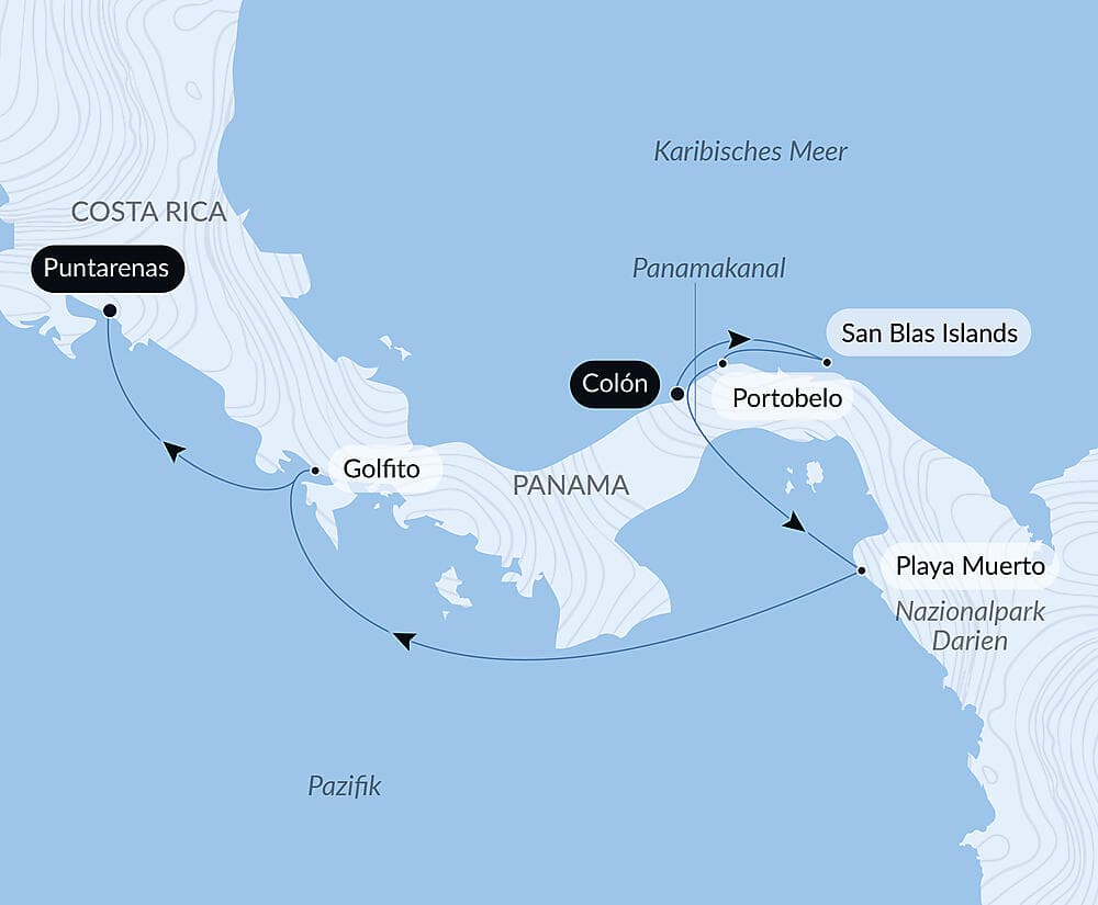 Panamakanal und die Juwelen Mittelamerikas null