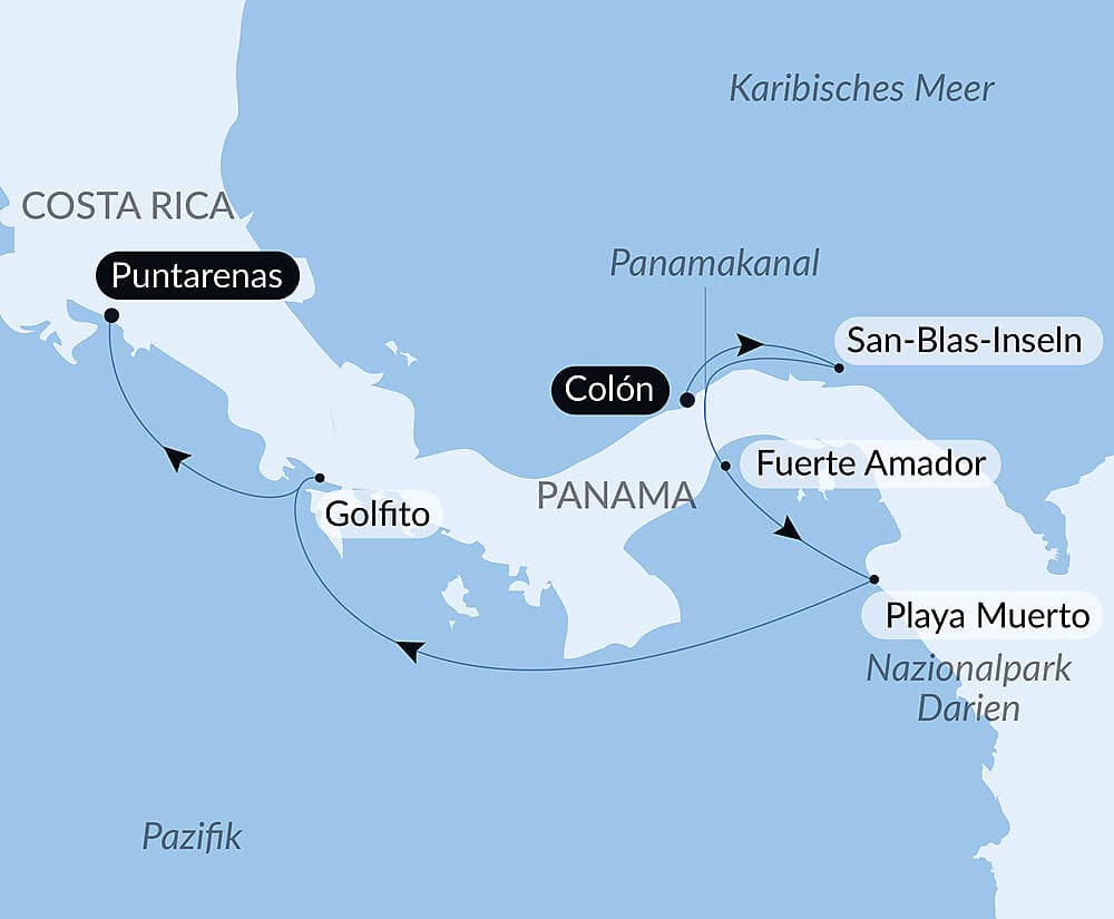 Panamakanal und die Juwelen Mittelamerikas null